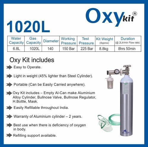 6.8 Litre Medical Aluminum Cylinder