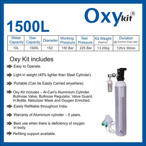 10 Litre Medical Aluminum Cylinder