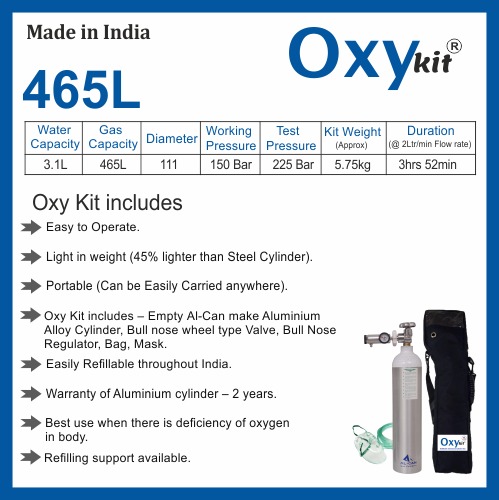 2.2 Litre Medical Aluminum Cylinder